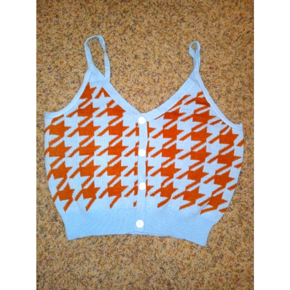 Houndstooth crop top